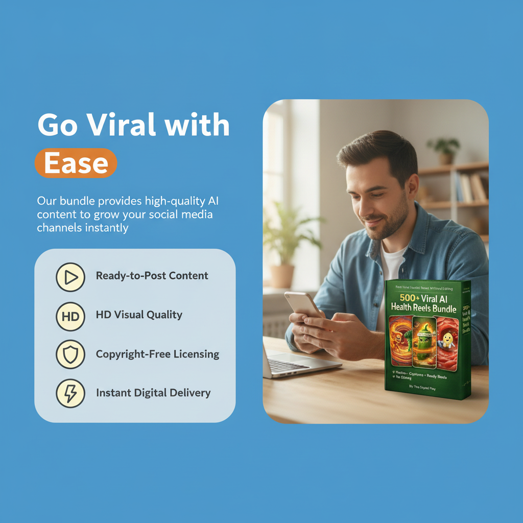 500+ Viral AI Health Reels Bundle